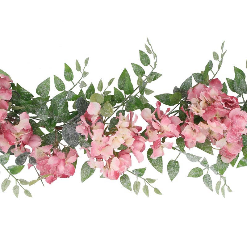 Gisela Graham Pink Hydrangea Garland image 0