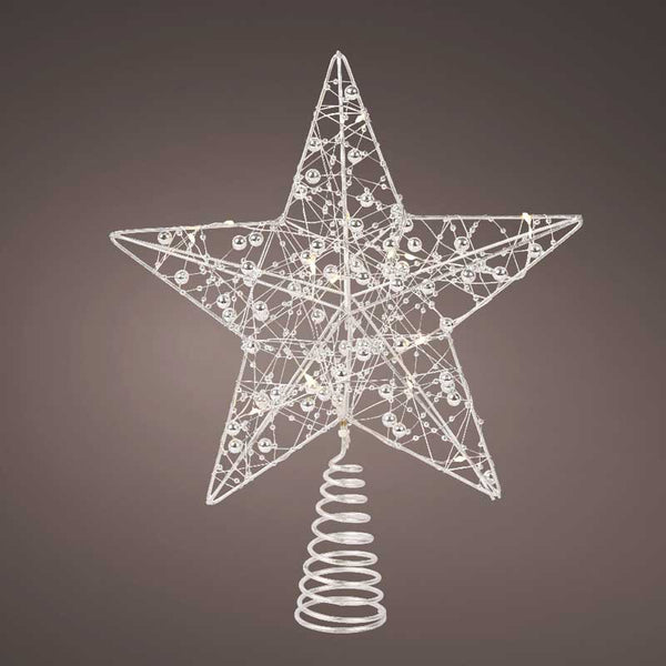 Lumineo LED Silver Star Tree Topper image 1