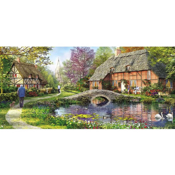 Gibsons Cottage By The Brook 636 Piece Puzzle image 0