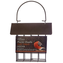 Tom Chambers Pewter Double Suet Treat Feeder image 0