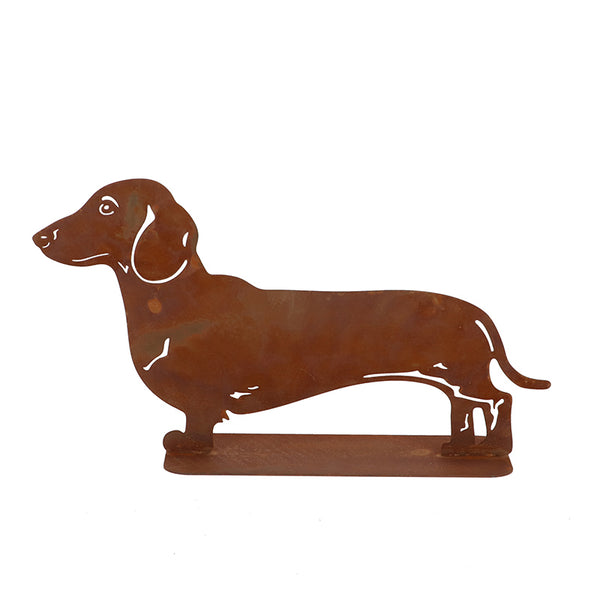 Fallen Fruits Rust Dachshund Garden Ornament image 0