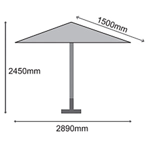 Sturdi Plus 3m Aluminium Round Crank & Tilt Parasol, Taupe image 6