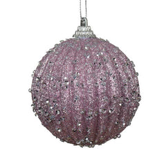 Decoris Foam Bauble in Lilac Breeze with Glitter image 0