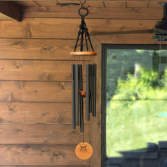 Symphony Nordic Habitat Wind Chime with Matt Black Finish image 0