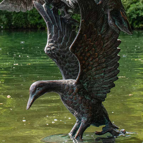 Home & Garden UK Three Flying Ducks Garden Statue image 2
