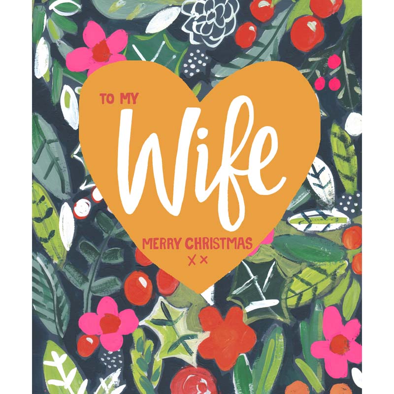 Paper Salad To My Wife Merry Christmas Card image 0