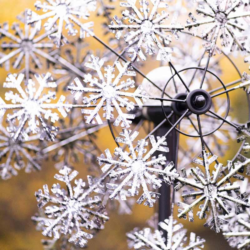 Jonart Design Winters Snowflake Illuminated Wind Spinner image 0