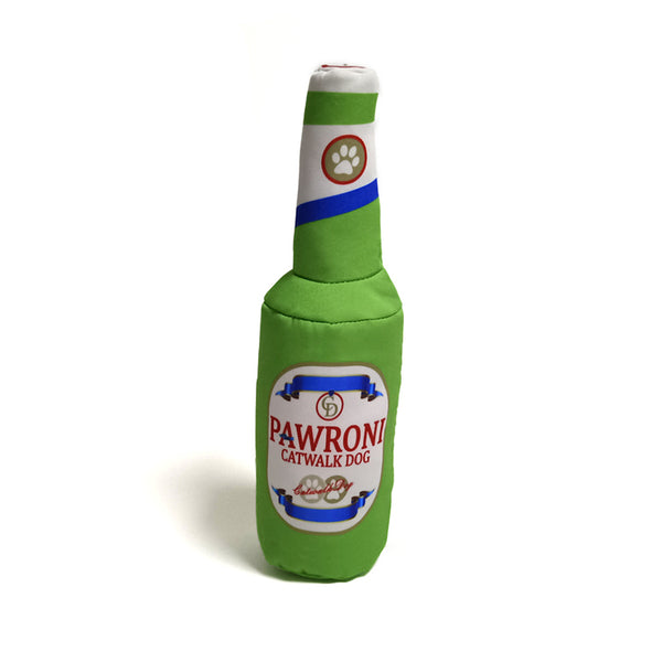 CatwalkDog Pawroni Beer Bottle Tough Dog Toy image 0