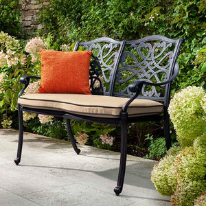 Hartman Capri High Back Bench in Bronze with Amber Cushion image 0