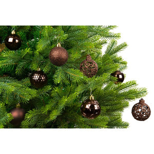 Decoris Shatterproof Baubles in Dark Brown (Pack of 37) image 2