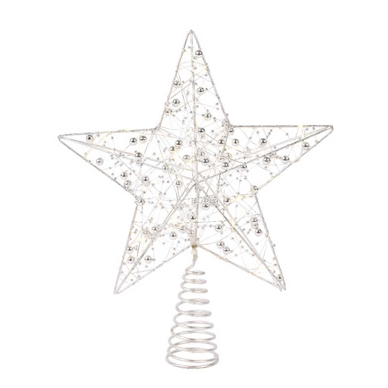 Lumineo LED Silver Star Tree Topper image 0