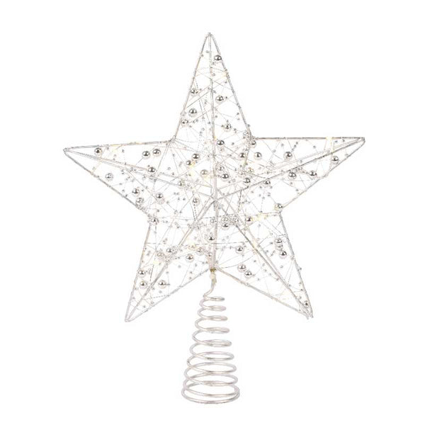 Lumineo LED Silver Star Tree Topper image 0