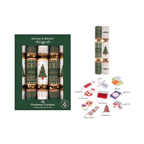Harvey &amp; Mason 10 Tree &amp; Wreath Crackers image 0