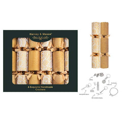 Harvey &amp; Mason 6 Exquisite Gold Crackers image 0