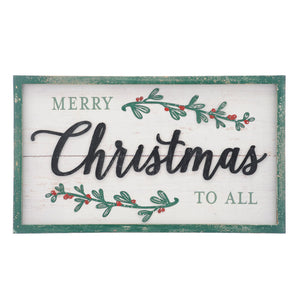 Festive White Christmas Sign with Mistletoe image 0