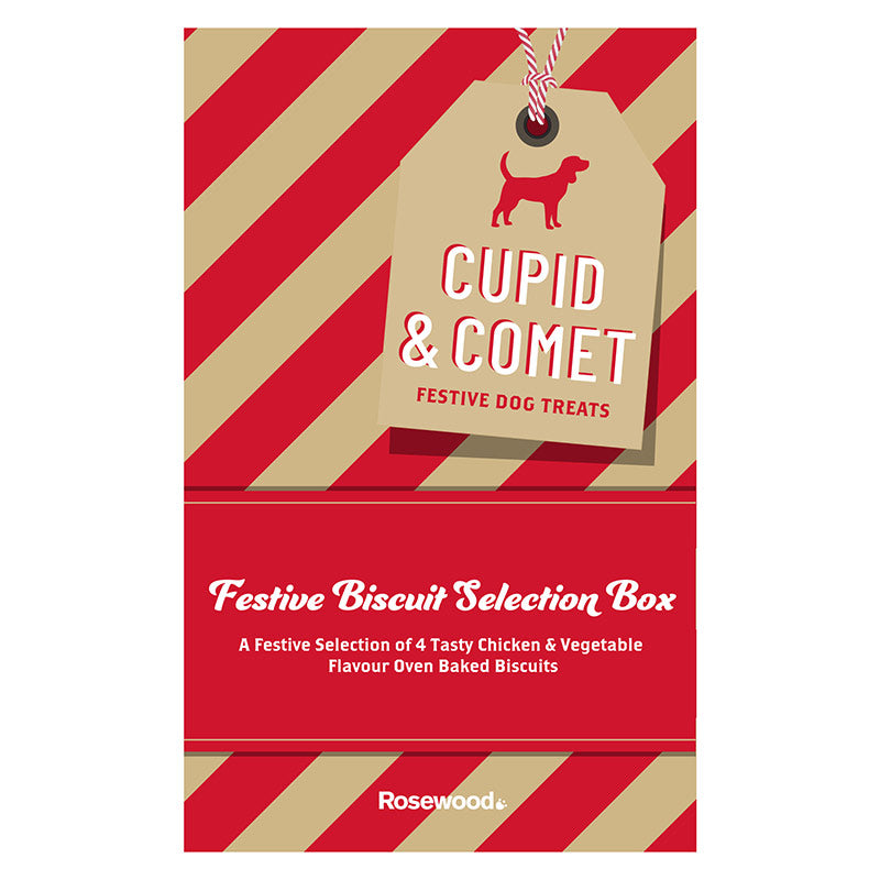 Cupid & Comet Festive Dog Treats Biscuit Selection Box image 0