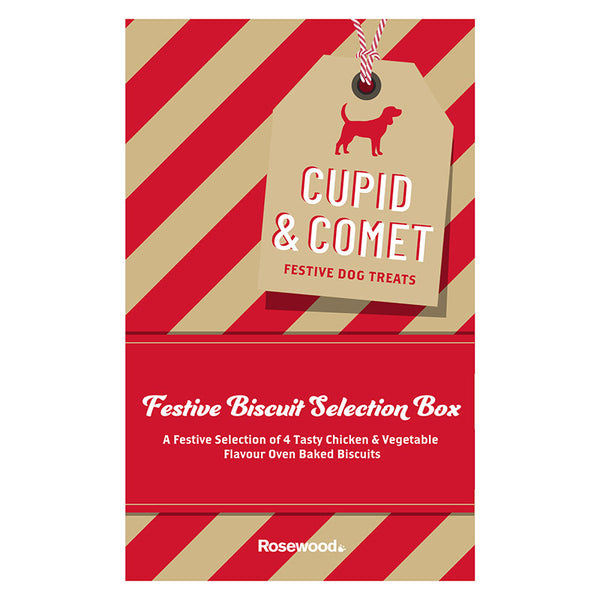 Cupid & Comet Festive Dog Treats Biscuit Selection Box image 0
