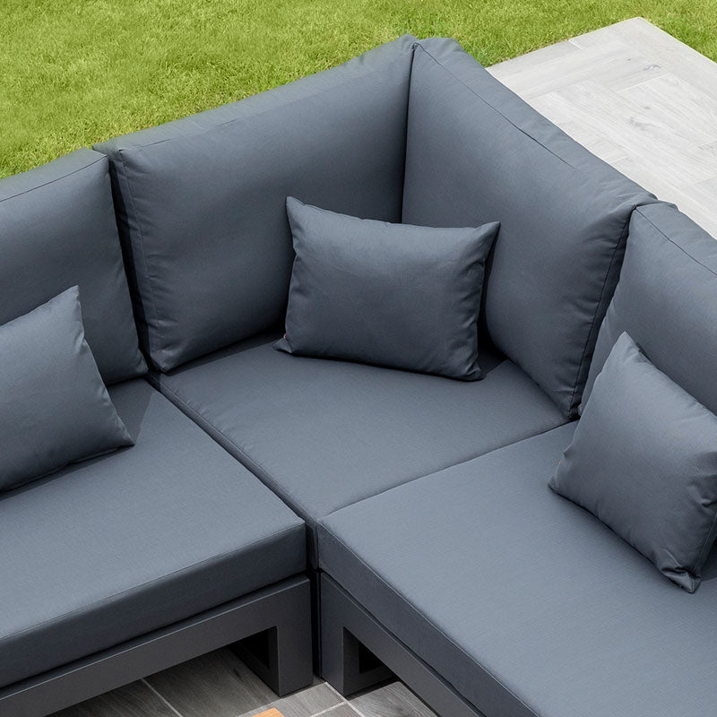 LIFE Soho Corner Sofa Set in Lava with All Weather Carbon Cushions image 0