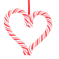 Gisela Graham Acrylic Candy Cane Heart image 0