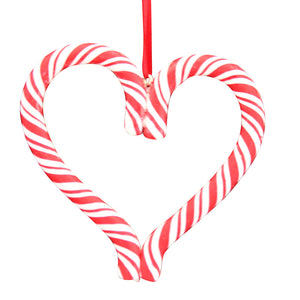 Gisela Graham Acrylic Candy Cane Heart image 0