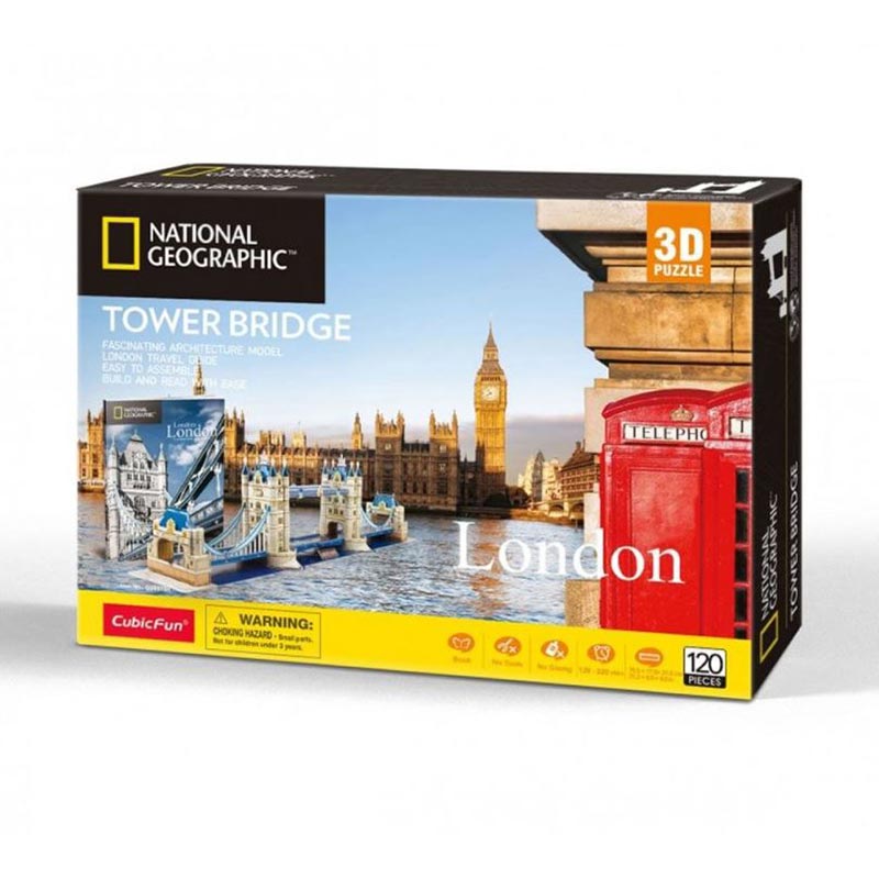 University Games National Geographic London Tower Bridge 3D Puzzle (120 pieces) image 0