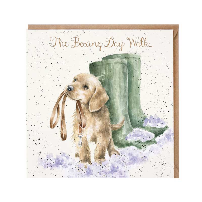 Wrendale Designs The Boxing Day Walk Christmas Card image 0
