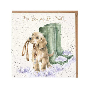 Wrendale Designs The Boxing Day Walk Christmas Card image 0