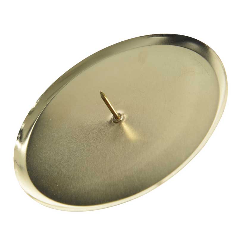 Decoris Large Light Gold Candle Holder (Pack of 4) image 0
