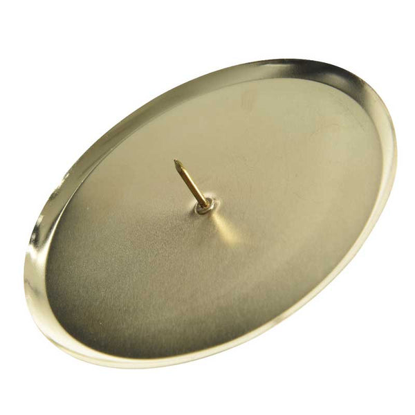 Decoris Large Light Gold Candle Holder (Pack of 4) image 1