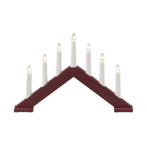 Konstsmide 7 Bulb Candlestick - Matt Dark Red image 2