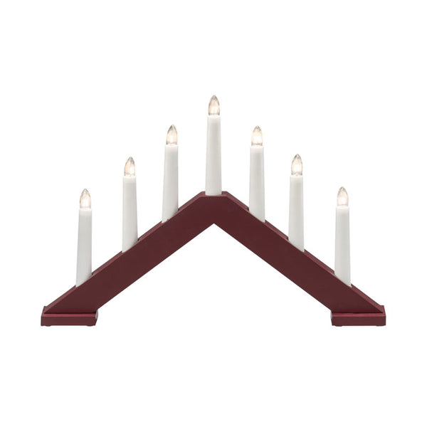 Konstsmide 7 Bulb Candlestick - Matt Dark Red image 2