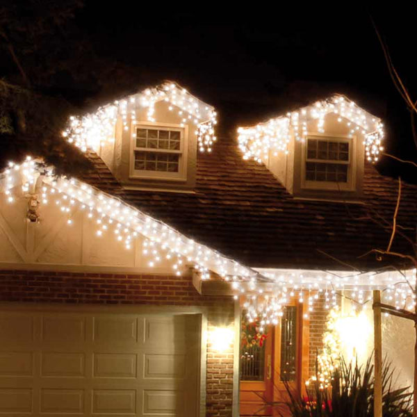 Festive Snowing Icicle Lights image
