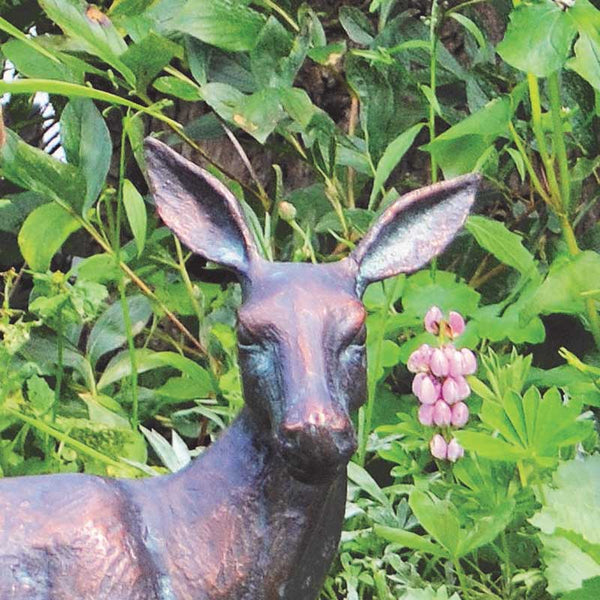 Home & Garden UK Stag and Doe Garden Statue Set image 4