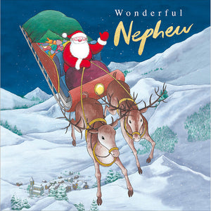 Woodmansterne Father Christmas Nephew Christmas Card image 0