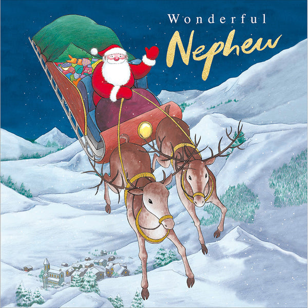 Woodmansterne Father Christmas Nephew Christmas Card image 0