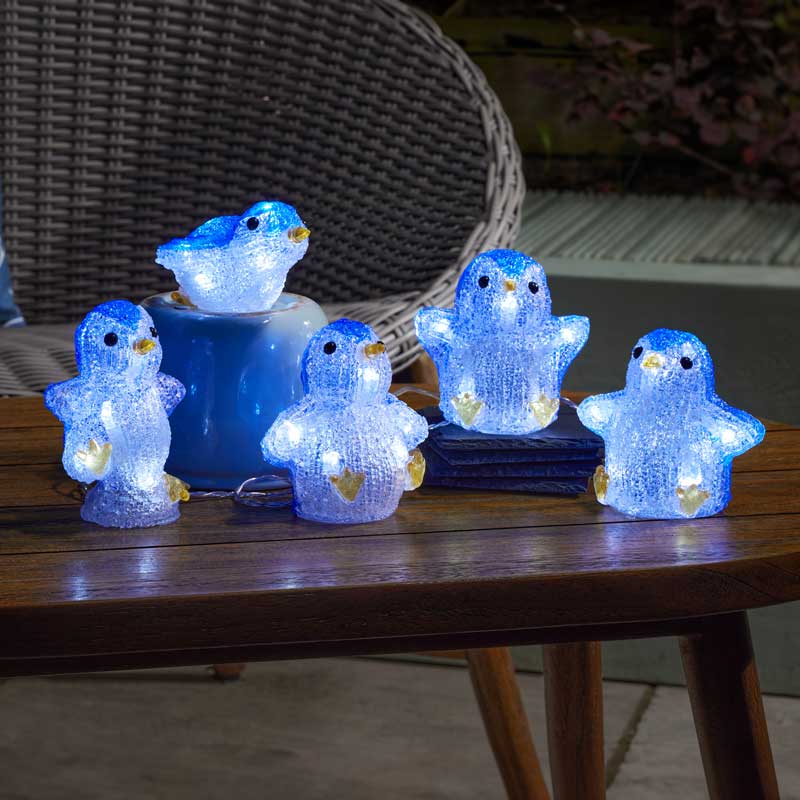 Three Kings InLit Ice Penguins (Set of 5) image 0