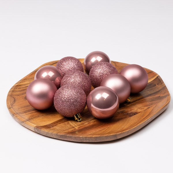 Decoris Shatterproof Baubles in Velvet Pink (Pack of 30) image 2