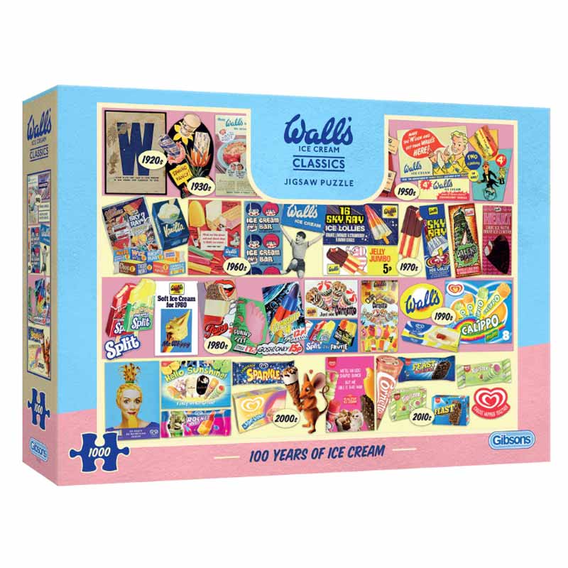 Gibsons 100 Years of Wall's Ice Cream 1000 Piece Jigsaw Puzzle image 0