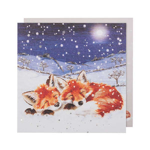 Wrendale Designs Luxury Boxed Cards - Foxes In The Snow (Pack of 8) image 0