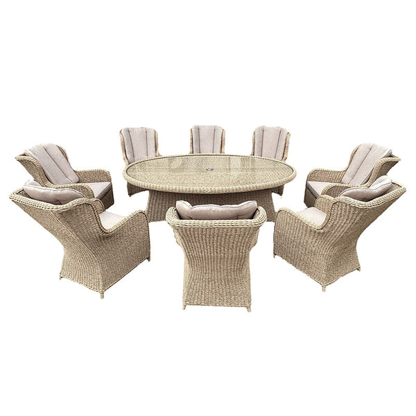 Orchard Life Mulberry 8 Seat Elliptical Dining Set with 220cm Table &amp; Lazy Susan image 8
