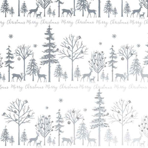 Uniqueco Reindeer Silver Luxe Gift Wrap (2m) image 0