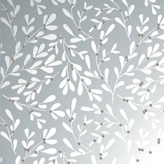 Uniqueco Mistletoe Silver Luxe Gift Wrap (2m) image 0
