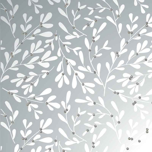 Uniqueco Mistletoe Silver Luxe Gift Wrap (2m) image 0