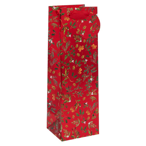 Glick Merry Christmas Foliage Gift Bag - Bottle image