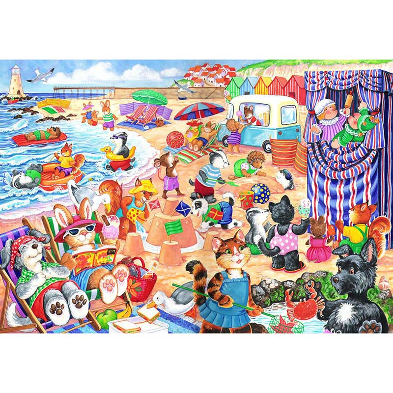 House of Puzzles Kidsjigz At The Seaside 80 Piece Jigsaw Puzzle image 0