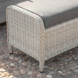 Bramblecrest Monterey Curved Corner Sofa Set in Dove Grey with Square Firepit Table &amp; 2 Benches image 4