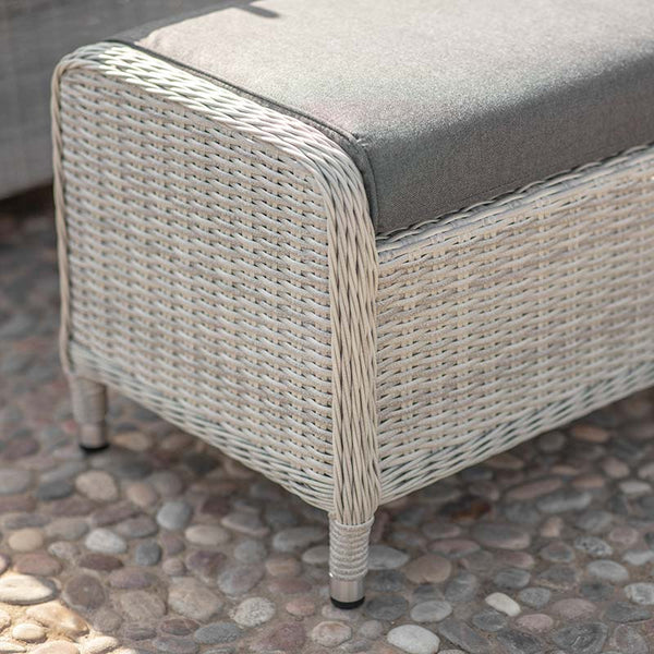 Bramblecrest Monterey Curved Corner Sofa Set in Dove Grey with Square Firepit Table &amp; 2 Benches image 4