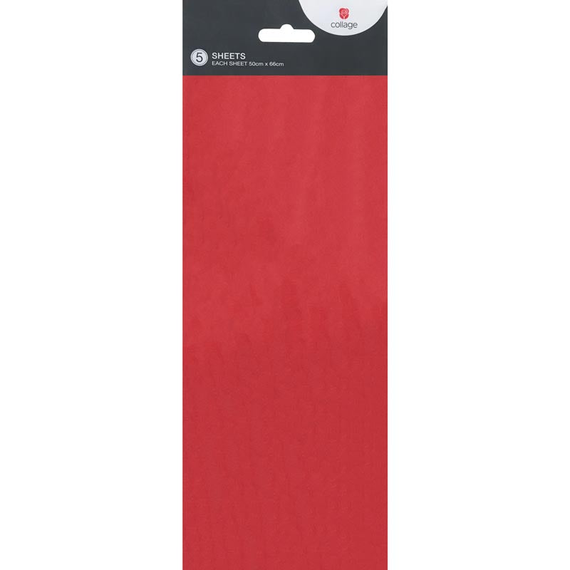 Collage Red Tissue Paper Sheets (Pack of 5) image 0