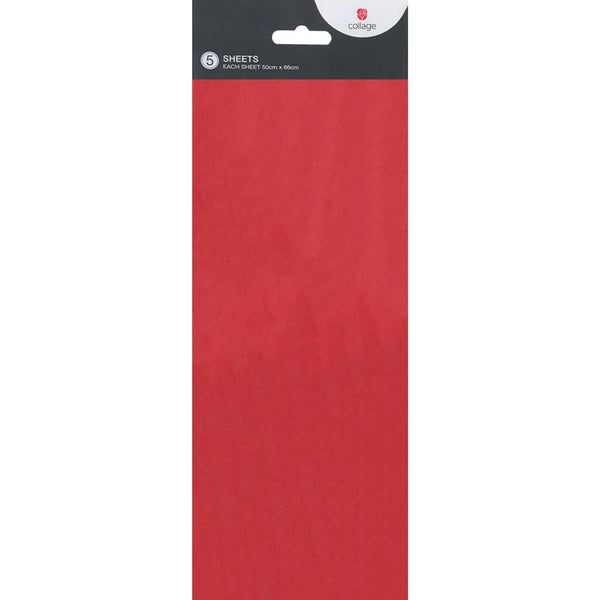 Collage Red Tissue Paper Sheets (Pack of 5) image 0