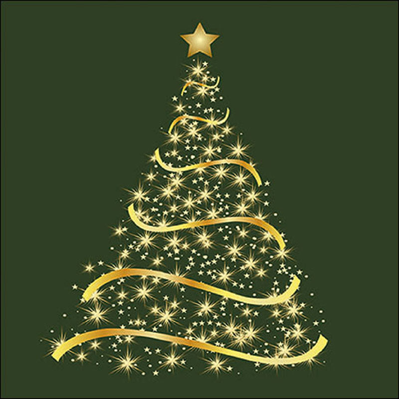 Ambiente Paper Napkins - Green Shining Tree (Pack of 20) image 0